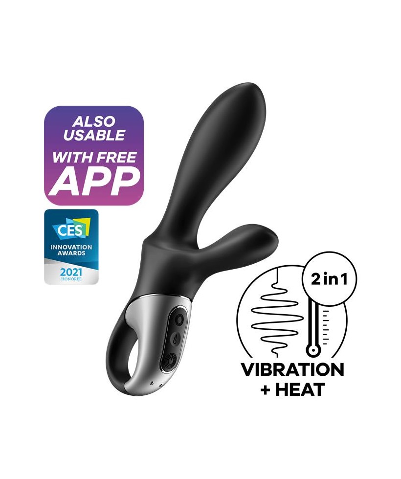 Heat Climax Vibrador con APP Punto G Punto P y Perineo Funcion de Calor USB Magnetico