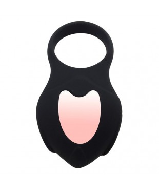 Darkblack Anillo Vibrador con Led Control Remoto USB Silicona