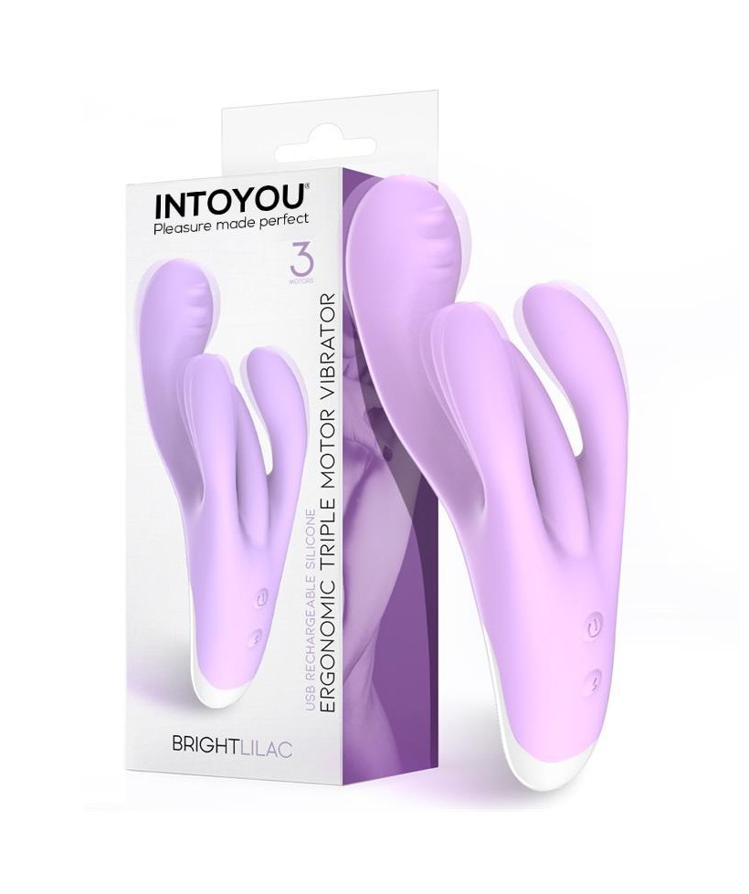 Brightlilac Vibrador Triple Motor Ergonomico USB Silicona