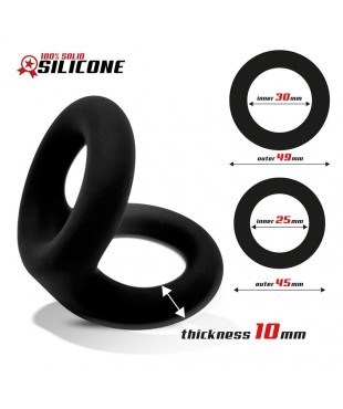 Anillo Doble para el Pene Silicona Solida 25 3 cm