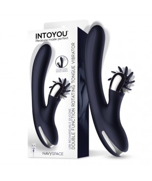 Navyspace Vibrador con Lenguas Rotadoras Azul