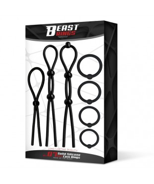 Set de 7 Anillos para el Pene Silicona Solida Set de 7 Anillos para el Pene Silicona Solida