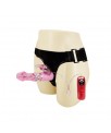 Baile Arnes con Dildo Vibrador Rosa 18 cm