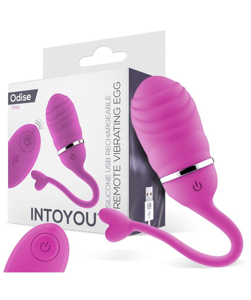 Huevo Vibrador Control Remoto Odise USB Silicona Rosa Huevo Vibrador Control Remoto Odise USB Silicona Rosa
