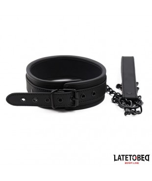 Set Collar y Correa Neopreno Negro