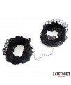 Esposas para Pies de Encaje Elastico Negro