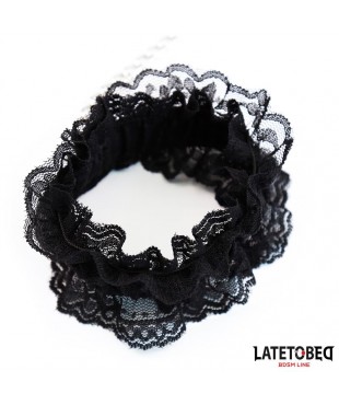 Esposas para Pies de Encaje Elastico Negro