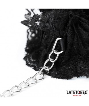 Esposas para Pies de Encaje Elastico Negro