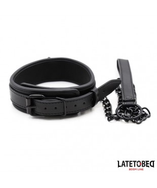 Collar y Correa Neopreno Negro
