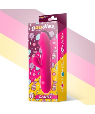Candy Vibrador con Conejito Punto G USB Silicona Fucshia
