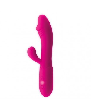 Candy Vibrador con Conejito Punto G USB Silicona Fucshia Candy Vibrador con Conejito Punto G USB Silicona Fucshia