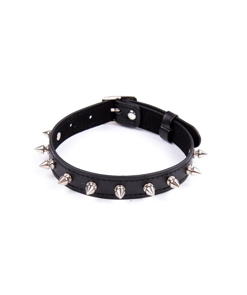 Collar con Pinchos Ajustable 43 cm Negro