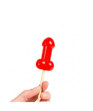 Piruleta Pene Cereza con Efecto Calor Picante