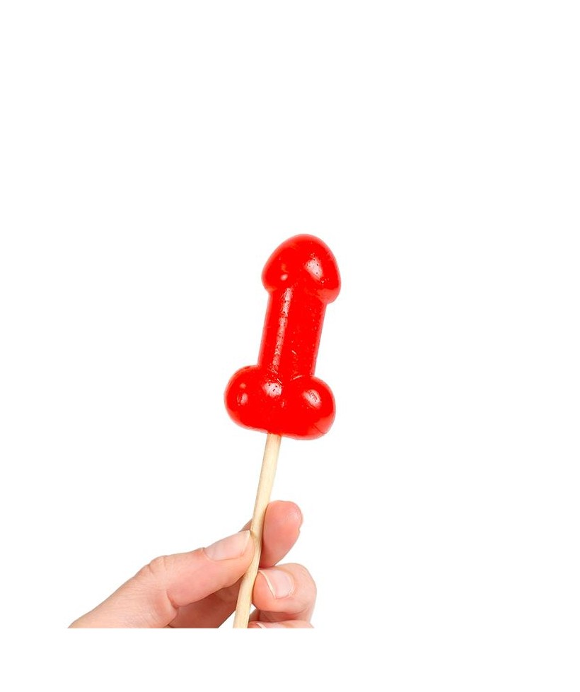 Piruleta Pene Cereza con Efecto Calor Picante