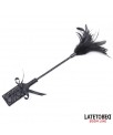 Multi Feathers Tickler and Lace Ribbon Paddle Comb