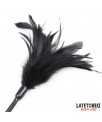 Multi Feathers Tickler and Lace Ribbon Paddle Comb