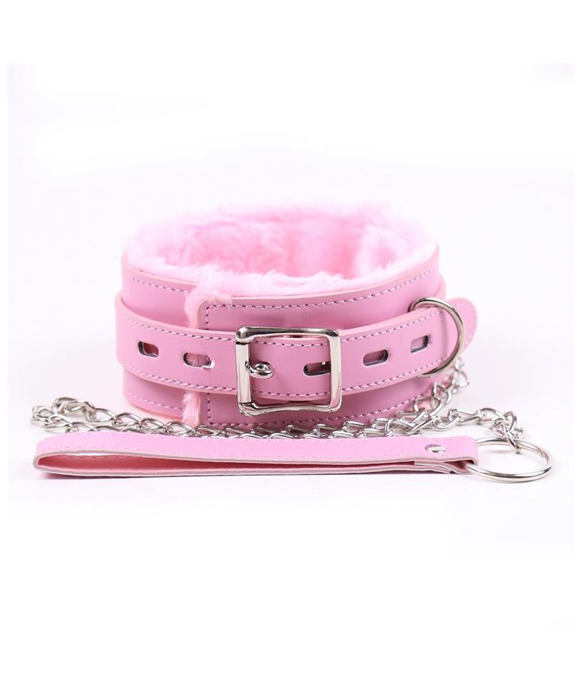 Collar con Correa Rosa Pastel