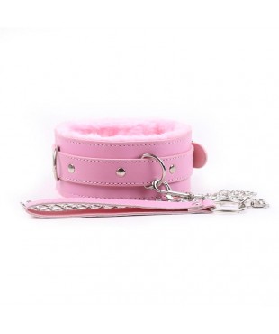 Collar con Correa Rosa Pastel