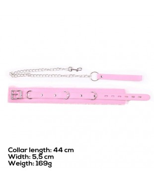 Collar con Correa Rosa Pastel