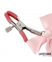 Pinzas para Pezones Lazo y Cascabel Rosa
