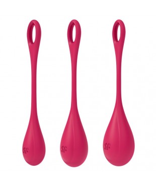 Kit 3 Bolas Suelo Pélvico Yoni Power 1 Rojo