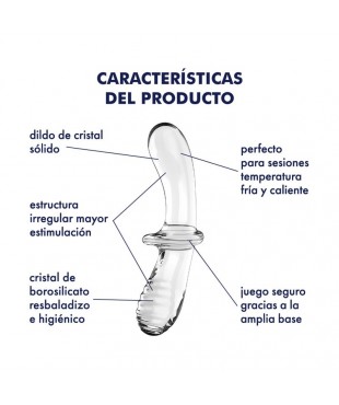 Estimulador de Cristal Double Crystal Hot and Cold Transparente Estimulador de Cristal Double Crystal Hot and Cold Transparente