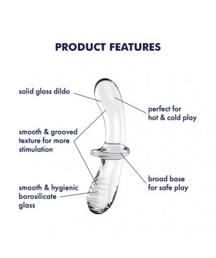 Estimulador de Cristal Double Crystal Hot and Cold Transparente Estimulador de Cristal Double Crystal Hot and Cold Transparente