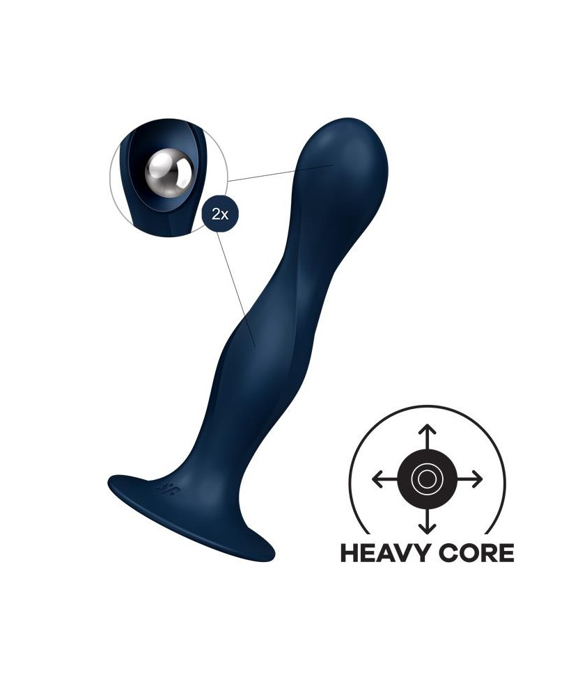 Dildo con Bola Interna Double Ball R Azul Dildo con Bola Interna Double Ball R Azul