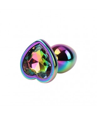 Plug Anal Rainbow Heart Gem Talla S