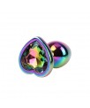 Plug Anal Rainbow Heart Gem Talla S