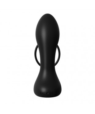 Anillo y Plug Anal Rechargeable Negro