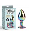 Rainbow Gem Plug Anal Multicolor con Joya Talla M