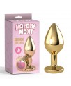 Rosy Gem Plug Anal Dorado con Joya Talla M