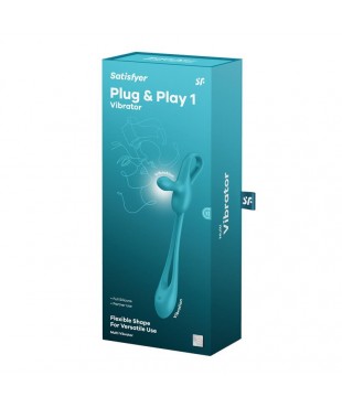 Plug Play 1 Vibrador Anal Flexible Azul Plug Play 1 Vibrador Anal Flexible Azul