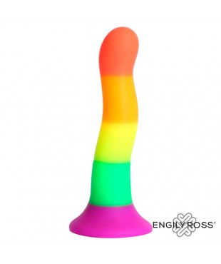 Dildo Color Arcoiris LGBT 18 cm