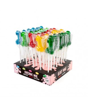 Expositor Piruletas Pene Sabores con Alcohol 40 uds