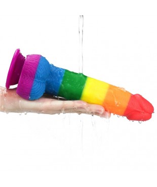 Dildo Prider 9 Silicona Liquida LGBT Dildo Prider 9 Silicona Liquida LGBT