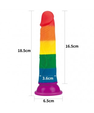 Dildo Prider 7 Silicona Liquida LGBT Dildo Prider 7 Silicona Liquida LGBT