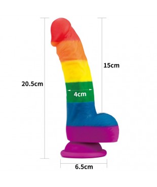 Dildo Prider 8 Silicona Liquida LGBT Dildo Prider 8 Silicona Liquida LGBT