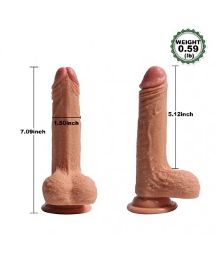 Dildo Silicona Doble Densidad Castiel 19 cm