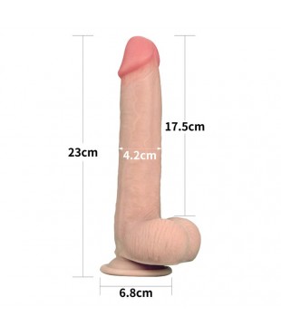 Dildo con Piel Retractil 9 Natural Dildo con Piel Retractil 9 Natural
