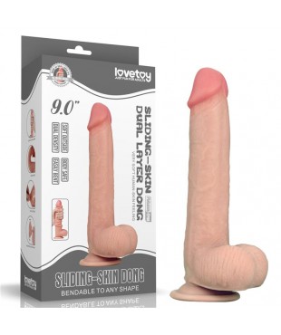Dildo con Piel Retractil 9 Natural Dildo con Piel Retractil 9 Natural