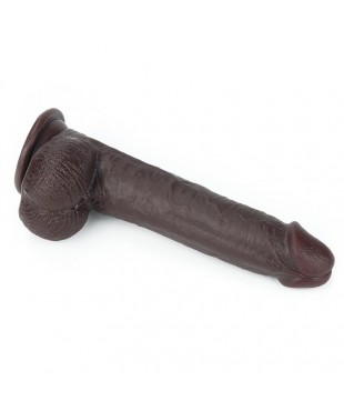 Dildo con Piel Retractil 9 Negro Dildo con Piel Retractil 9 Negro