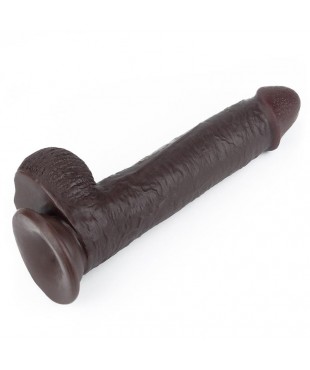 Dildo con Piel Retractil 9 Negro Dildo con Piel Retractil 9 Negro