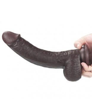 Dildo con Piel Retractil 9 Negro Dildo con Piel Retractil 9 Negro