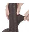 Dildo con Piel Retractil 9 Negro