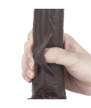 Dildo con Piel Retractil 9 Negro Dildo con Piel Retractil 9 Negro