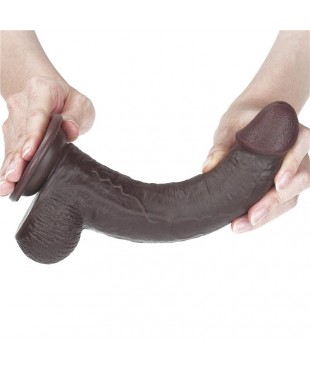 Dildo con Piel Retractil 9 Negro Dildo con Piel Retractil 9 Negro