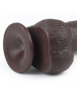 Dildo con Piel Retractil 9 Negro Dildo con Piel Retractil 9 Negro