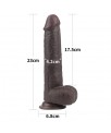 Dildo con Piel Retractil 9 Negro